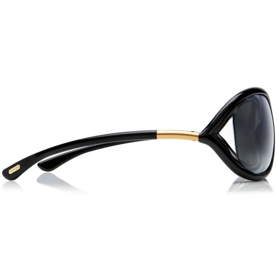 Tom Ford - Jennifer Polarized Sunglasses - Square Acetate Sunglasses - Black - FT0008P - Sunglasses - Tom Ford Eyewear - Avvenice