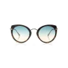 Tom Ford - Jess Sunglasses - Round Metal and Acetate Sunglasses - Blonde Havana - FT0683 - Sunglasses - Tom Ford Eyewear - Avvenice