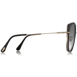 Tom Ford - Joey Sunglasses - Round Metal and Acetate Sunglasses - Black - FT0760 - Sunglasses - Tom Ford Eyewear - Avvenice