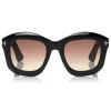 Tom Ford - Julia Sunglasses - Square Acetate Sunglasses - Black - FT0582 - Sunglasses - Tom Ford Eyewear - Avvenice