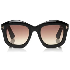 Tom Ford - Julia Sunglasses - Square Acetate Sunglasses - Black - FT0582 - Sunglasses - Tom Ford Eyewear - Avvenice