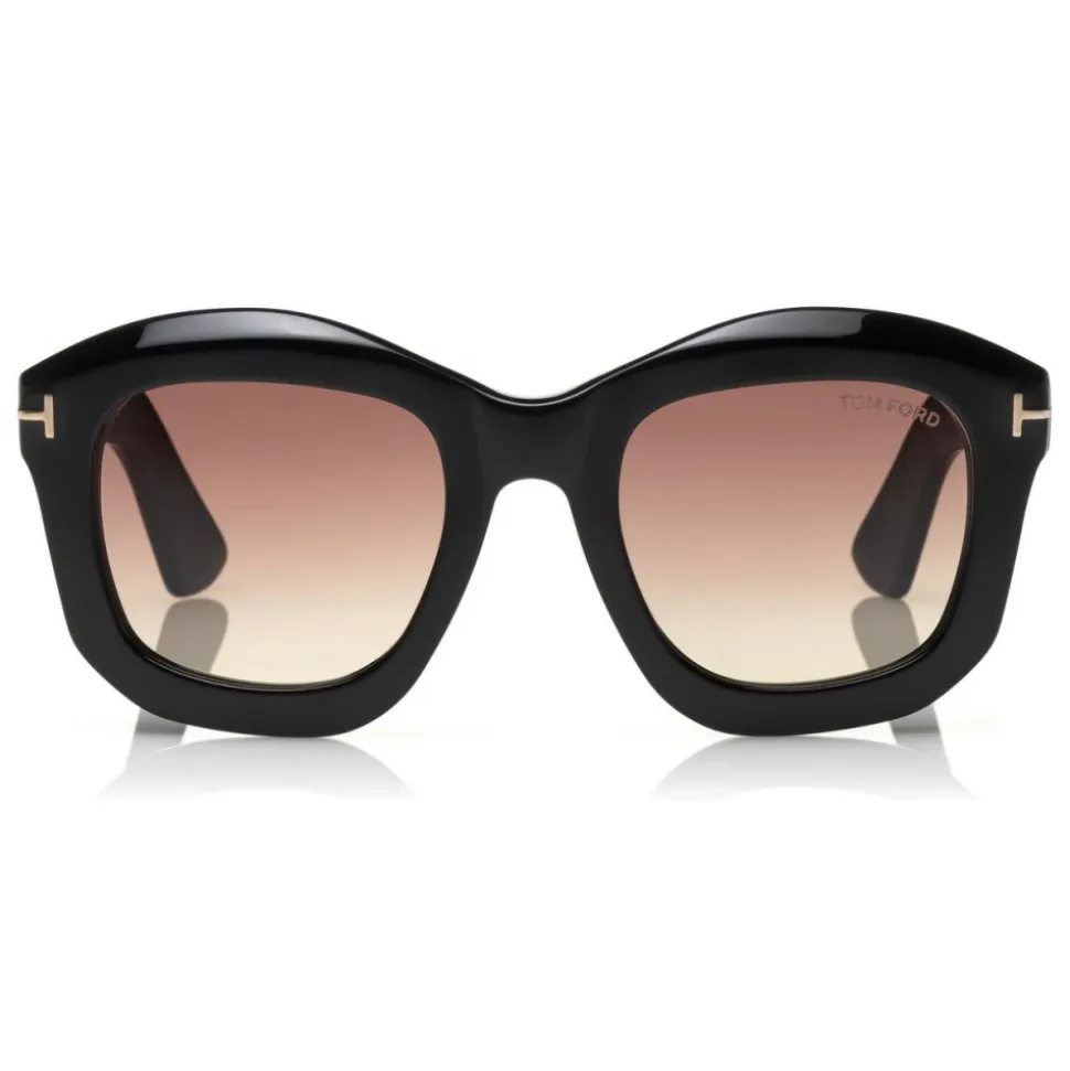 Tom Ford - Julia Sunglasses - Square Acetate Sunglasses - Black - FT0582 - Sunglasses - Tom Ford Eyewear - Avvenice