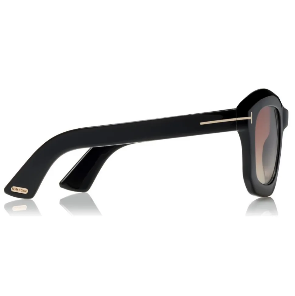 Tom Ford - Julia Sunglasses - Square Acetate Sunglasses - Black - FT0582 - Sunglasses - Tom Ford Eyewear - Avvenice
