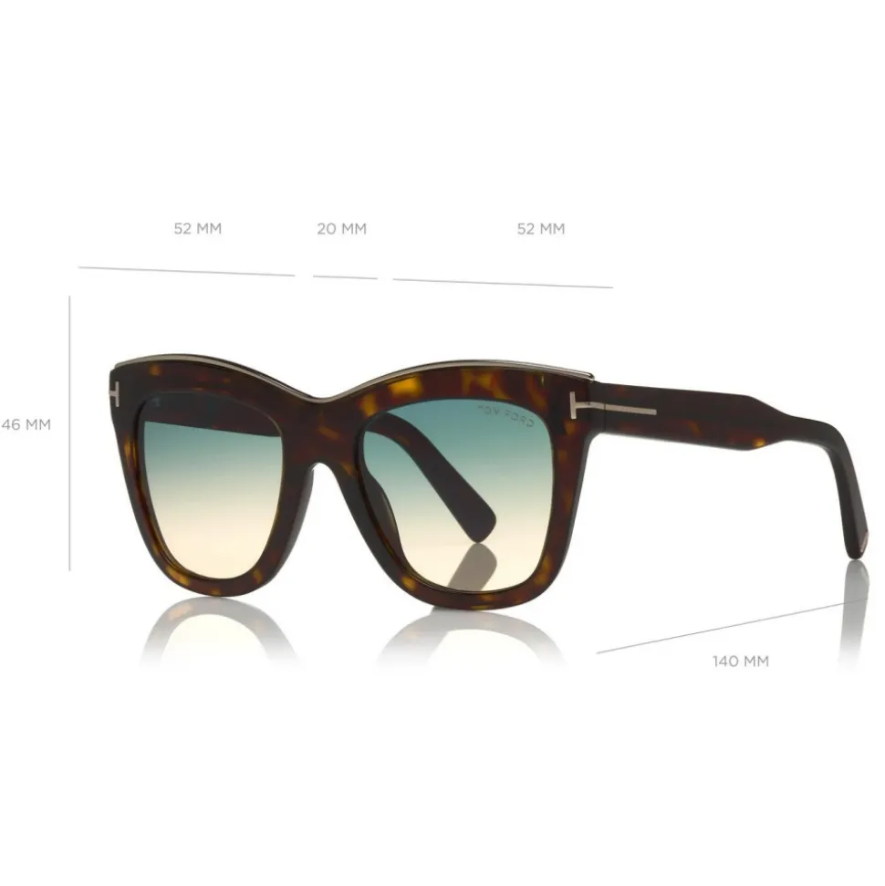 Tom Ford - Julie Sunglasses - Square Acetate Sunglasses - Havana - FT0685 - Sunglasses - Tom Ford Eyewear - Avvenice