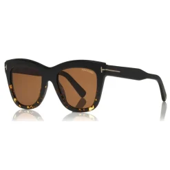 Tom Ford - Julie Sunglasses - Square Acetate Sunglasses - Black Havana - FT0685 - Sunglasses - Tom Ford Eyewear - Avvenice
