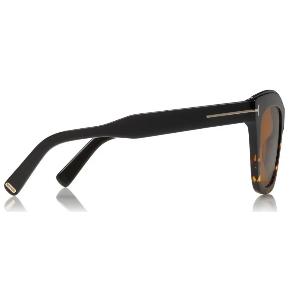 Tom Ford - Julie Sunglasses - Square Acetate Sunglasses - Black Havana - FT0685 - Sunglasses - Tom Ford Eyewear - Avvenice