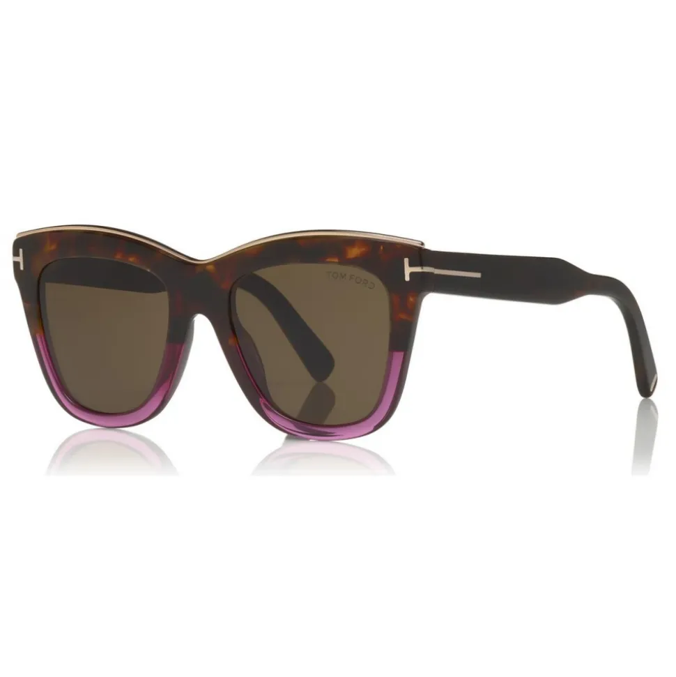 Tom Ford - Julie Sunglasses - Square Acetate Sunglasses - Havana Violet - FT0685 - Sunglasses - Tom Ford Eyewear - Avvenice
