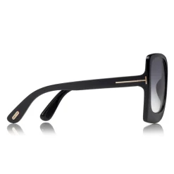 Tom Ford - Katerine Sunglasses - Oversized Square Acetate Sunglasses - FT0617 - Black - Tom Ford Eyewear - Avvenice