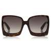 Tom Ford - Katerine Sunglasses - Oversized Square Acetate Sunglasses - FT0617 - Havana - Tom Ford Eyewear - Avvenice