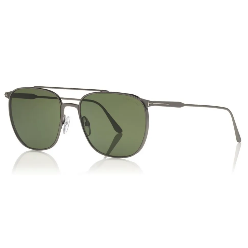 Tom Ford - Kip Sunglasses - Square Metal Sunglasses - Green - FT0692 - Sunglasses - Tom Ford Eyewear - Avvenice