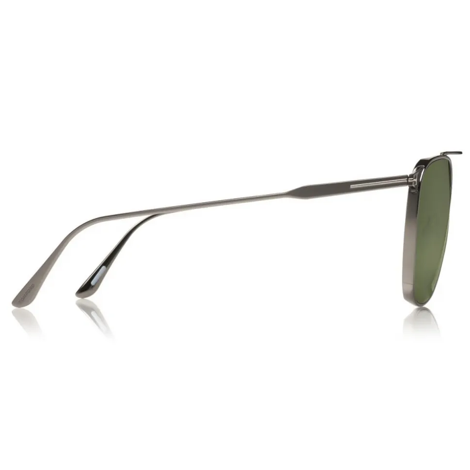 Tom Ford - Kip Sunglasses - Square Metal Sunglasses - Green - FT0692 - Sunglasses - Tom Ford Eyewear - Avvenice