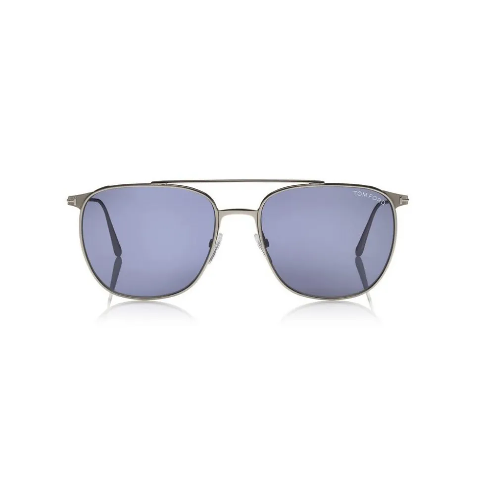 Tom Ford - Kip Sunglasses - Square Metal Sunglasses - Blue - FT0692 - Sunglasses - Tom Ford Eyewear - Avvenice