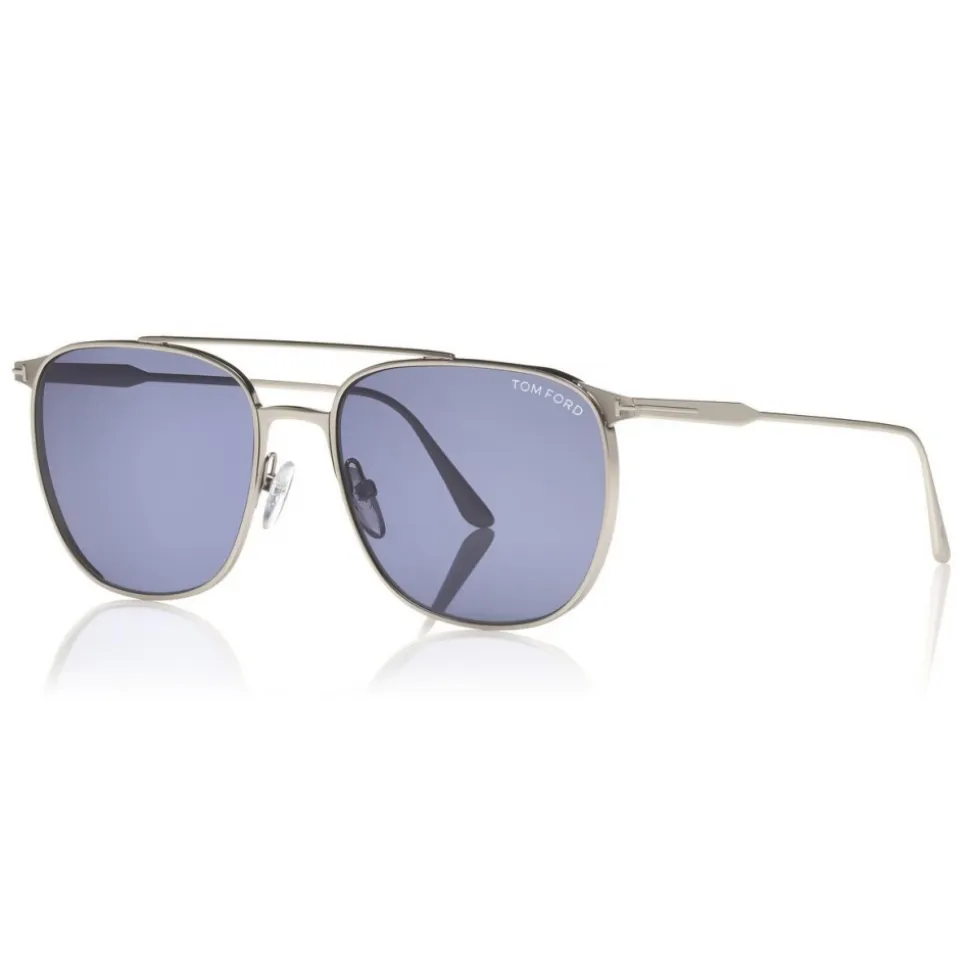 Tom Ford - Kip Sunglasses - Square Metal Sunglasses - Blue - FT0692 - Sunglasses - Tom Ford Eyewear - Avvenice