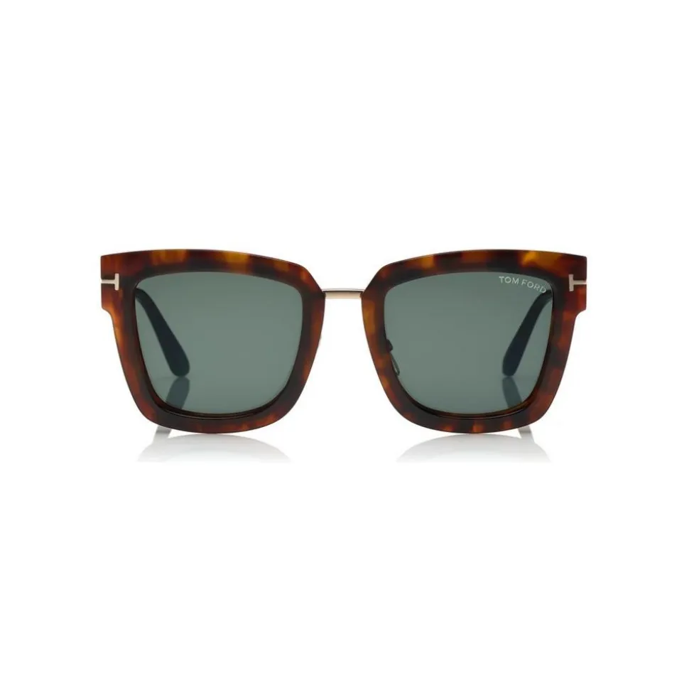Tom Ford - Lara Sunglasses - Square Acetate Sunglasses - Grey Havana - FT0573 - Sunglasses - Tom Ford Eyewear - Avvenice