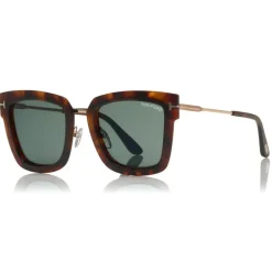 Tom Ford - Lara Sunglasses - Square Acetate Sunglasses - Grey Havana - FT0573 - Sunglasses - Tom Ford Eyewear - Avvenice