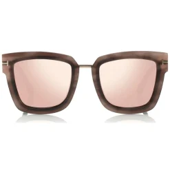 Tom Ford - Lara Sunglasses - Square Acetate Sunglasses - Havana - FT0573 - Sunglasses - Tom Ford Eyewear - Avvenice