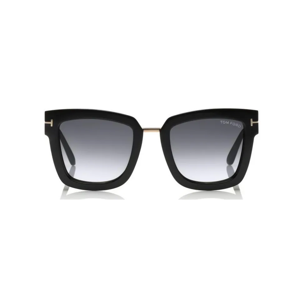 Tom Ford - Lara Sunglasses - Square Acetate Sunglasses - Black - FT0573 - Sunglasses - Tom Ford Eyewear - Avvenice
