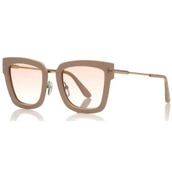 Tom Ford - Lara Sunglasses - Square Acetate Sunglasses - Rose - FT0573 - Sunglasses - Tom Ford Eyewear - Avvenice