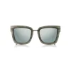 Tom Ford - Lara Sunglasses - Square Acetate Sunglasses - Grey Silver - FT0573 - Sunglasses - Tom Ford Eyewear - Avvenice