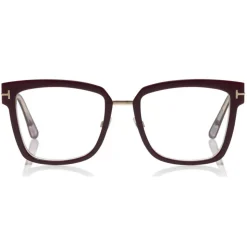 Tom Ford - Large Optical Glasses - Square Acetate Optical Glasses - Wine - FT5507 - Optical Glasses - Tom Ford Eyewear - Avvenice
