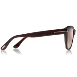 Tom Ford - Lauren Sunglasses - Squared Acetate Sunglasses - Dark Havana - FT0614 - Sunglasses - Tom Ford Eyewear - Avvenice