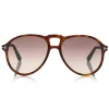 Tom Ford - Lennon Sunglasses - Pilot Acetate Sunglasses - FT0645 - Havana - Tom Ford Eyewear - Avvenice