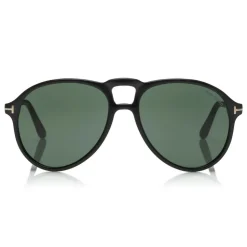 Tom Ford - Lennon Sunglasses - Pilot Acetate Sunglasses - FT0645 - Black - Tom Ford Eyewear - Avvenice