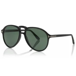 Tom Ford - Lennon Sunglasses - Pilot Acetate Sunglasses - FT0645 - Black - Tom Ford Eyewear - Avvenice