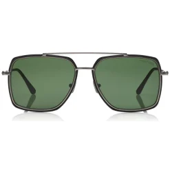 Tom Ford - Lionel Sunglasses - Square Metal Sunglasses - Black - FT0750 - Sunglasses - Tom Ford Eyewear - Avvenice