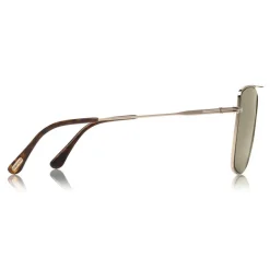 Tom Ford - Magnus Sunglasses - Navigator Shape Sunglasses - Gold Black - FT0651 - Sunglasses - Tom Ford Eyewear - Avvenice