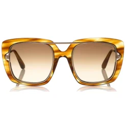 Tom Ford - Marissa Sunglasses - Square Acetate and Metal Sunglasses - Honey - FT0619 - Sunglasses - Tom Ford Eyewear - Avvenice