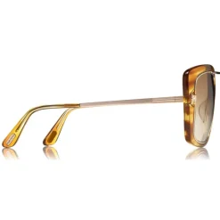 Tom Ford - Marissa Sunglasses - Square Acetate and Metal Sunglasses - Honey - FT0619 - Sunglasses - Tom Ford Eyewear - Avvenice