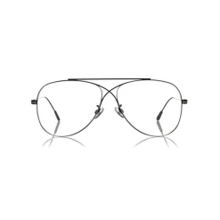Tom Ford - Metal Criss Cross Aviators Optical Glasses - Pilot Shape - Black - FT5531 - Optical Glasses - Tom Ford Eyewear - Avvenice