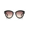 Tom Ford - Mia Sunglasses - Round Metal Sunglasses - Black - FT0574 - Sunglasses - Tom Ford Eyewear - Avvenice