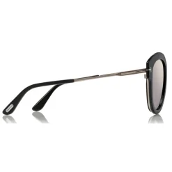 Tom Ford - Mia Sunglasses - Round Metal Sunglasses - Ruthenium - FT0574 - Sunglasses - Tom Ford Eyewear - Avvenice