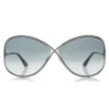 Tom Ford - Miranda Sunglasses - Oversized Square Acetate Sunglasses - FT0130 - Silver - Tom Ford Eyewear - Avvenice