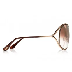 Tom Ford - Miranda Sunglasses - Oversized Square Acetate Sunglasses - FT0130 - Pink Gold - Tom Ford Eyewear - Avvenice