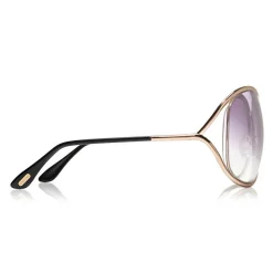 Tom Ford - Miranda Sunglasses - Oversized Square Acetate Sunglasses - FT0130 - Gold - Tom Ford Eyewear - Avvenice