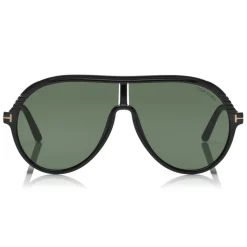 Tom Ford - Montgomery Sunglasses - Pilot Acetate Sunglasses - FT0647 - Black - Tom Ford Eyewear - Avvenice