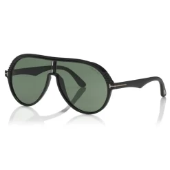 Tom Ford - Montgomery Sunglasses - Pilot Acetate Sunglasses - FT0647 - Black - Tom Ford Eyewear - Avvenice