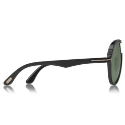 Tom Ford - Montgomery Sunglasses - Pilot Acetate Sunglasses - FT0647 - Black - Tom Ford Eyewear - Avvenice