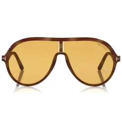 Tom Ford - Montgomery Sunglasses - Pilot Acetate Sunglasses - FT0647 - Yellow - Tom Ford Eyewear - Avvenice