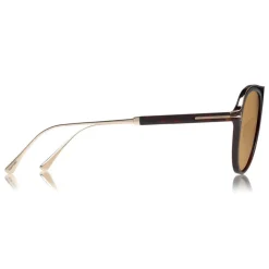 Tom Ford - Nicholai Sunglasses - Pilot Style Sunglasses - Dark Havana - FT0624 - Sunglasses - Tom Ford Eyewear - Avvenice