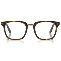 Tom Ford - Optical Glasses - Square Acetate Optical Glasses - Dark Havana - FT5523-B - Optical Glasses - Tom Ford Eyewear - Avvenice