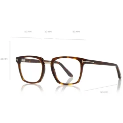 Tom Ford - Optical Glasses - Square Acetate Optical Glasses - Red Havana - FT5523-B - Optical Glasses - Tom Ford Eyewear - Avvenice