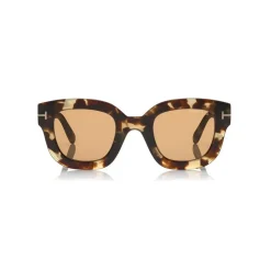 Tom Ford - Pia Sunglasses - Square Acetate Sunglasses - Havana - FT0659 - Sunglasses - Tom Ford Eyewear - Avvenice