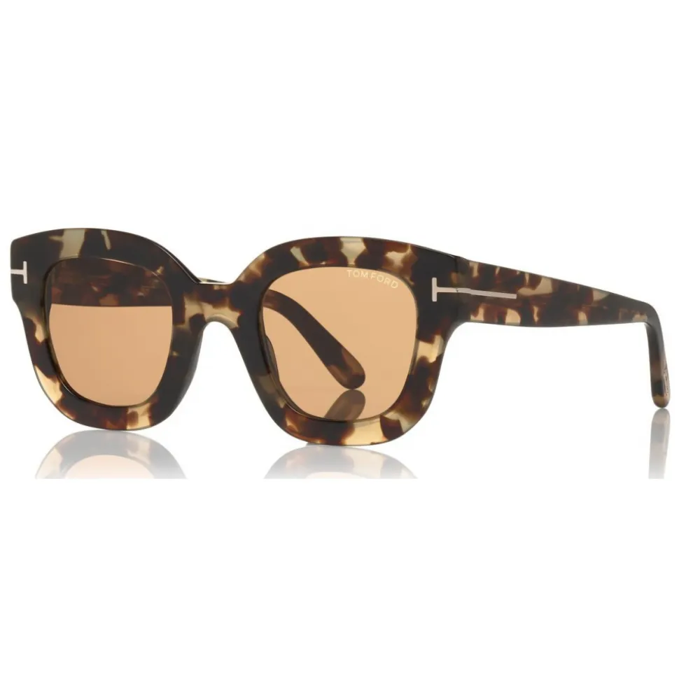 Tom Ford - Pia Sunglasses - Square Acetate Sunglasses - Havana - FT0659 - Sunglasses - Tom Ford Eyewear - Avvenice