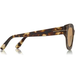 Tom Ford - Pia Sunglasses - Square Acetate Sunglasses - Havana - FT0659 - Sunglasses - Tom Ford Eyewear - Avvenice