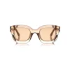 Tom Ford - Pia Sunglasses - Square Acetate Sunglasses - Champagne - FT0659 - Sunglasses - Tom Ford Eyewear - Avvenice