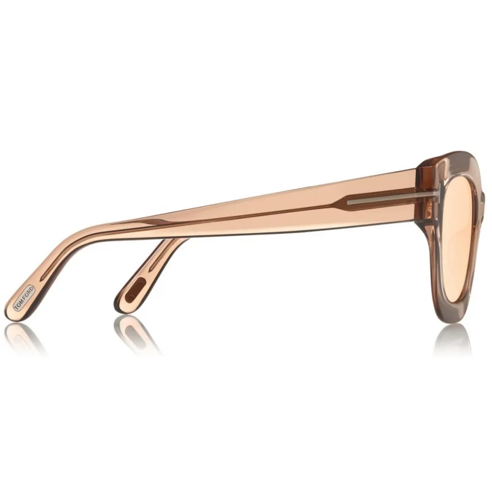 Tom Ford - Pia Sunglasses - Square Acetate Sunglasses - Champagne - FT0659 - Sunglasses - Tom Ford Eyewear - Avvenice